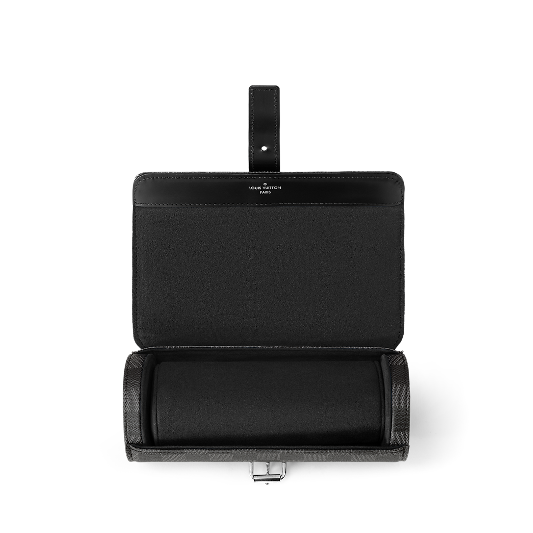 3 Watch Case Damier Graphite Canvas Travel LOUIS VUITTON